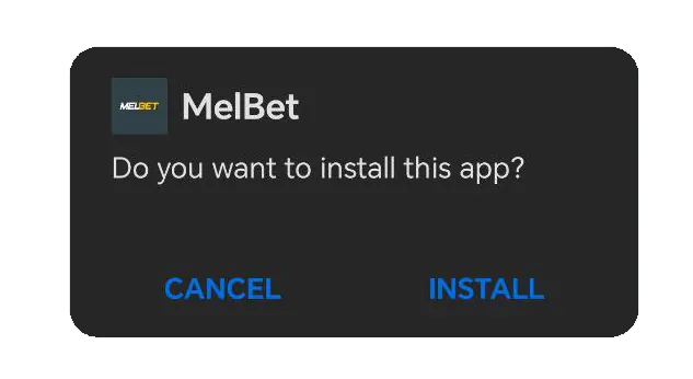 Install app Melbet on phone